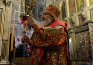 Епископ Мстислав совершил пасхальные богослужения в Тихвинском Успенском мужском монастыре