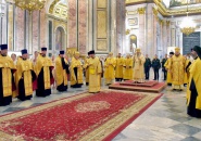  Епископ Мстислав сослужил митрополиту Варсонофию за Всенощным бдением в Исаакиевском соборе - 02.07.2022
