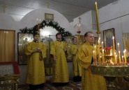 Преосвященнейший Мстислав, епископ Тихвинский и Лодейнопольский, совершил Божественную Литургию в городе Кировске