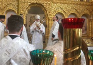  Епископ Мстислав совершил Божественную Литургию на подворье Введено-Оятского монастыря в Санкт-Петербурге - 05.06.2022