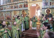 В день Святого Духа епископ Мстислав совершил Божественную Литургию в Свято-Троицком Александра Свирского мужском монастыре - 08.06.2020