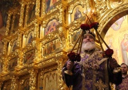 Епископ Мстислав совершил Всенощное бдение в Свято-Троицком Александра Свирского мужском монастыре - 10.04.2021