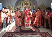 Преосвященнейший Мстислав, епископ Тихвинский и Лодейнопольский, совершил Пасхальную Великую вечерню в Тихвинском Успенском мужском монастыре