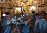 В день Рождества Богородицы епископ Мстислав совершил Божественную Литургию в Успенском соборе Тихвинского монастыря - 21.09.2020