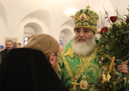 Епископ Мстислав совершил Всенощное бдение в Тихвинском Богородичном Успенском мужском монастыре - 24.04.2021
