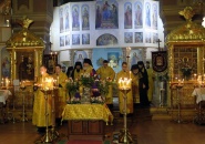 Преосвященнейший Мстислав, совершил всенощное бдение в Староладожском Никольском мужском монастыре