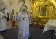 Епископ Мстислав совершил Всенощное бдение в Тихвинском Богородичном Успенском мужском монастыре - 27.05.2020