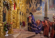  Епископ Мстислав совершил Всенощное бдение в Свято-Троицком Александра Свирского мужском монастыре - 29.04.2022
