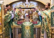 Епископ Мстислав возглавил праздничную Божественную Литургию в день памяти святого преподобного Александра Свирского - 30.07.2020