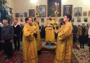 Преосвященнейший Мстислав, епископ Тихвинский и Лодейнопольский, совершил Божественную Литургию в городе Отрадное 03.11.2019
